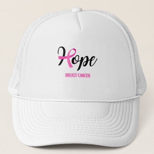 HOPE / BORSTKANKER / BEWUSTZIJN UNISEX TRUCKER PET (Voorkant)