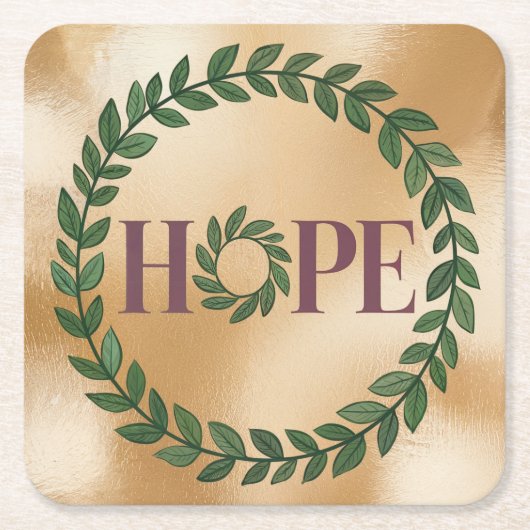 Hope Bourgogne Gold Onderzetter Set (Voorkant)