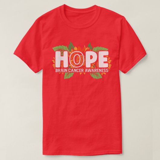 Hope Brain Cancer Awareness Sunflower Survivor Fig T-shirt (Design voorkant)