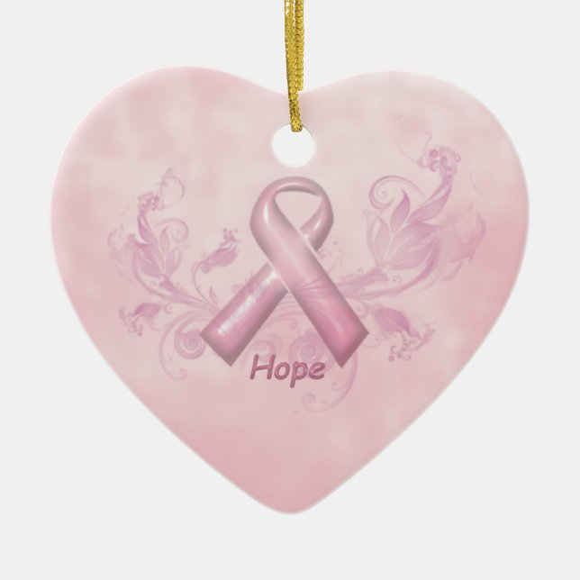 Hope Breast Cancer Awareness Ornament (Voorkant)