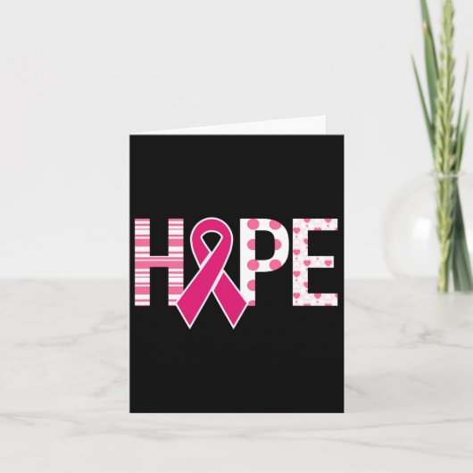 Hope Breast Cancer Awareness Support 1 Kaart (Voorkant)