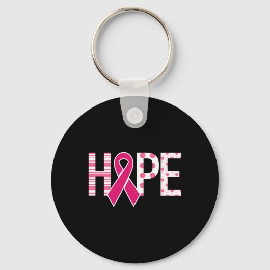 Hope Breast Cancer Awareness Support 1 Sleutelhanger (Voorkant)