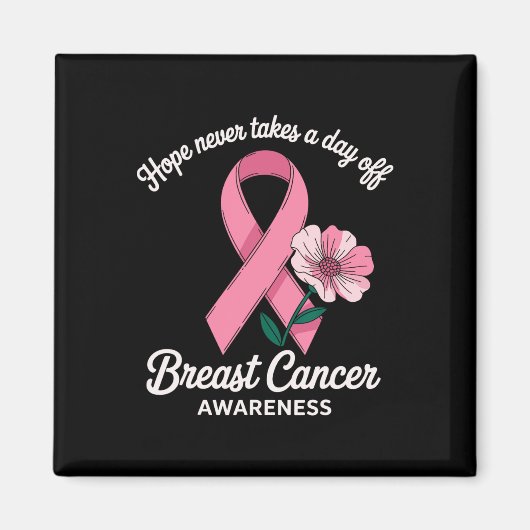 Hope Breast Cancer Awareness Support Magneet (Voorkant)
