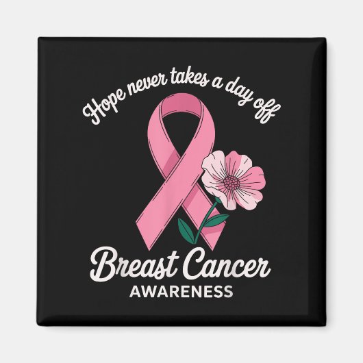 Hope Breast Cancer Awareness Support Magneet (Voorkant)