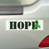 Hope bumpersticker met Lyme-ziekteribbon (Op auto)