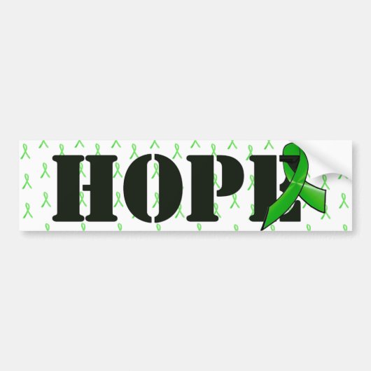 Hope bumpersticker met Lyme-ziekteribbon (Voorkant)
