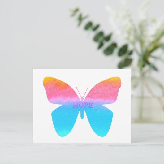 Hope Butterfly Briefkaart (Staand voorkant)