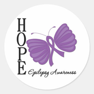 Hope Butterfly Epilepsy Ronde Sticker