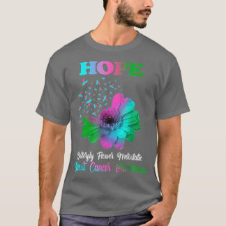 HOPE Butterfly Flower Metastatic Breast Cancer Awa T-shirt