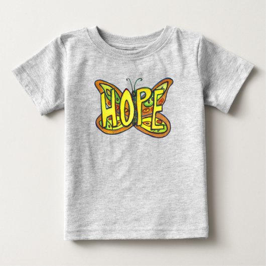 Hope Butterfly Inspirerend Word Art, aangepast Shi (Voorkant)