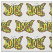 Hope Butterfly Inspirerend Word Fabric Material Stof (Swatch)