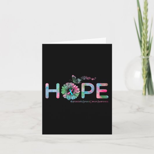 HOPE Butterfly Metastatic Breast Cancer Awareness Kaart (Voorkant)