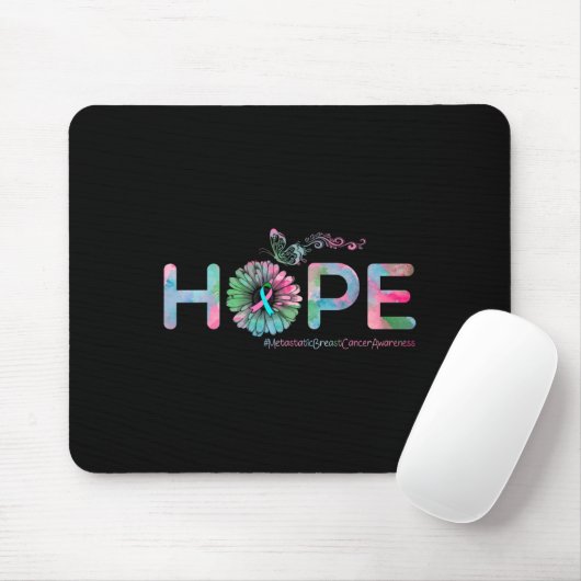 HOPE Butterfly Metastatic Breast Cancer Awareness Muismat (Met muis)