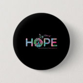 HOPE Butterfly Metastatic Breast Cancer Awareness Ronde Button 5,7 Cm (Voorkant)