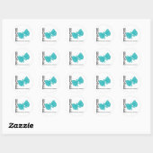 Hope Butterfly Ovarian Cancer Ronde Sticker (Vel)