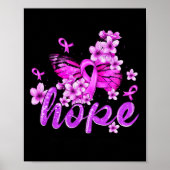 Hope Butterfly Paarse lint Overdose Awareness Poster (Voorkant)