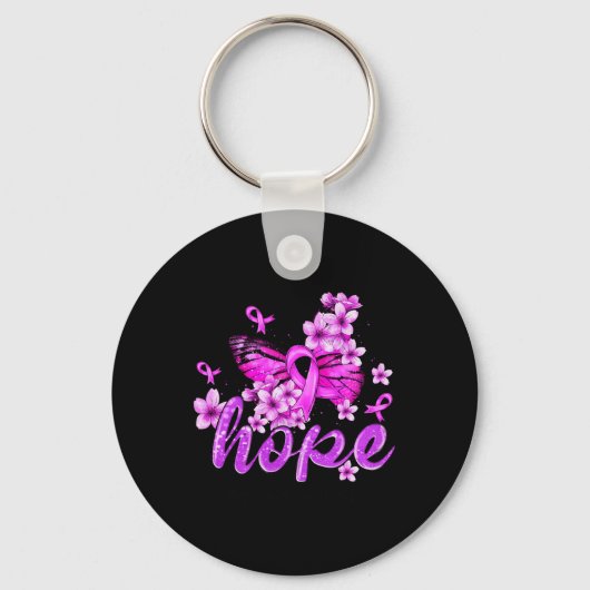 Hope Butterfly Paarse lint Overdose Awareness Sleutelhanger (Voorkant)