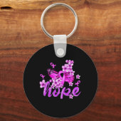 Hope Butterfly Paarse lint Overdose Awareness Sleutelhanger (Voorkant)