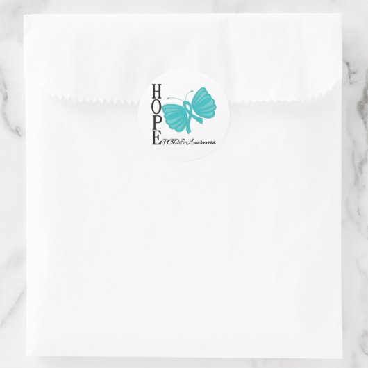 Hope Butterfly PCOS Ronde Sticker (Tas)