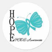 Hope Butterfly PCOS Ronde Sticker (Voorkant)