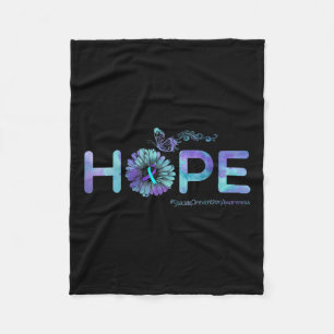 Hope Butterfly Suicide Prevention Awareness Gifts Fleece Deken