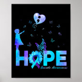 HOPE Butterfly Sunflower Suicide Prevention Awaren Poster (Voorkant)