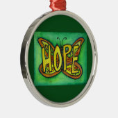 Hope Butterfly Word Gift Holiday Ornament (Rechts)