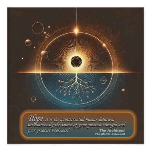 "Hope by the Architect" Glanzend Poster (Voorkant)