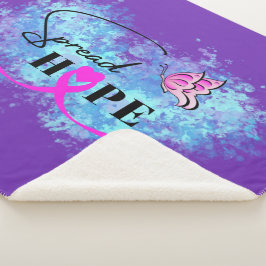 HOPE - Cancer Awareness Sherpa Blanket Deken