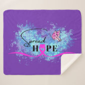 HOPE - Cancer Awareness Sherpa Blanket Deken (Voorkant (horizontaal))