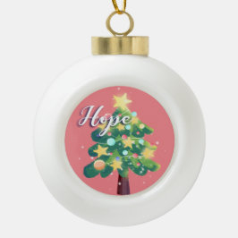 Hope Carton kerstboom Roze Ornament