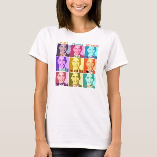 HOPE & CHANGE OBAMA TSHIRT - Cus... - Gepersonalis (Voorkant)