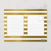 Hope & Cheer | Elegant White & Gold Holiday Foto Briefkaart (Achterkant)