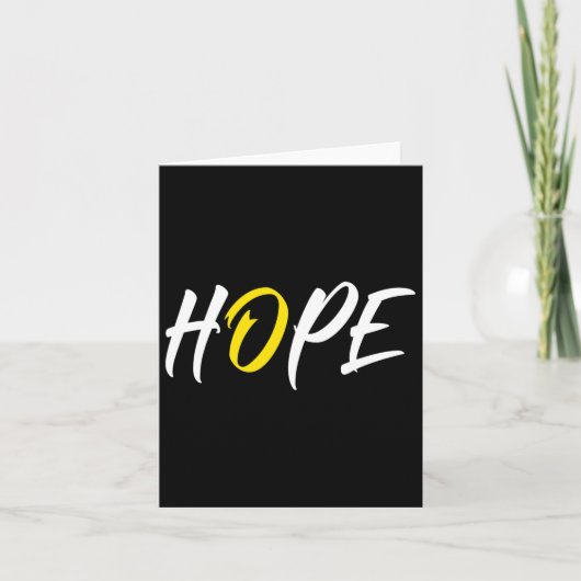 Hope Childhood Cancer Awareness Geel lint Kaart (Voorkant)