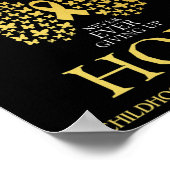 Hope Childhood Cancer Awareness Gold Ribbon Poster (Hoek)