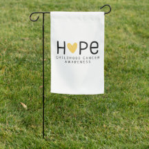 Hope.Childhood kankerbewustzijn. tuinvlag