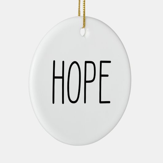 HOPE Christmas Minimal Keramisch Ornament (Rechts)