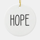 HOPE Christmas Minimal Keramisch Ornament (Voorkant)