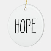 HOPE Christmas Minimal Keramisch Ornament (Links)