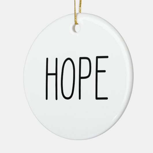 HOPE Christmas Minimal Keramisch Ornament (Links)