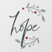 Hope Christmas Window or Wall Cling Raamsticker (Vel)