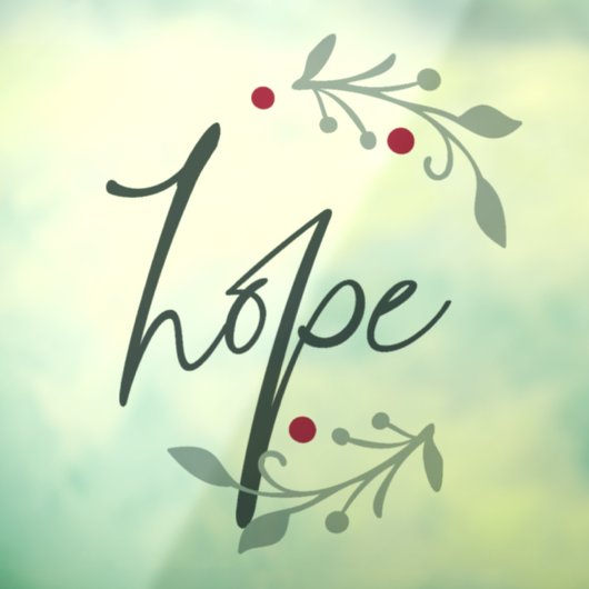 Hope Christmas Window or Wall Cling Raamsticker (Vel 3)