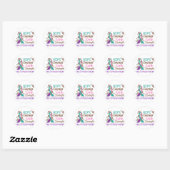Hope Courage Faith Sterkte 3 Thyroid Cancer Ronde Sticker (Vel)