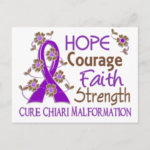 Hope Courage Faith Strength 3 Chiari Malformation Briefkaart