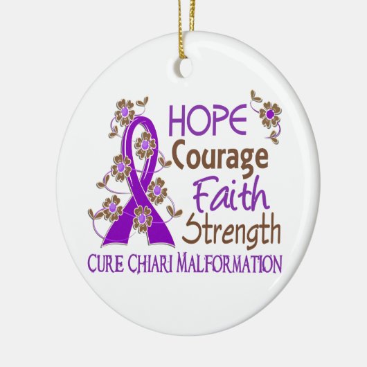 Hope Courage Faith Strength 3 Chiari Malformation Keramisch Ornament (Links)