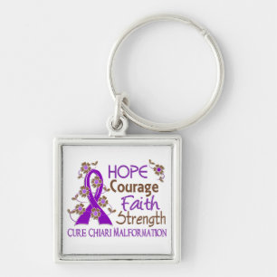 Hope Courage Faith Strength 3 Chiari Malformation Sleutelhanger