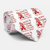 Hope Courage Faith Strength 3 Heart Disease Stropdas (Opgerold)