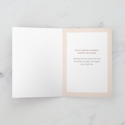 Hope Courage Recovery Kaart voor kankerpatiënten (Binnen)