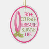 Hope Courage Sterkte Survive Sterkte Keramisch Ornament (Rechts)