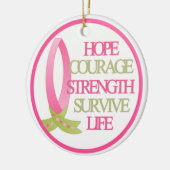 Hope Courage Sterkte Survive Sterkte Keramisch Ornament (Links)